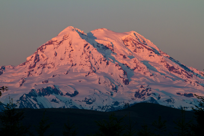 Mount Rainier At Sunset